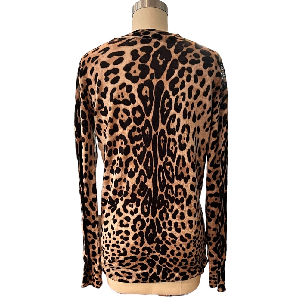 Ellison Leopard Print Cardigan in Tan and Black - Picture 2 of 9